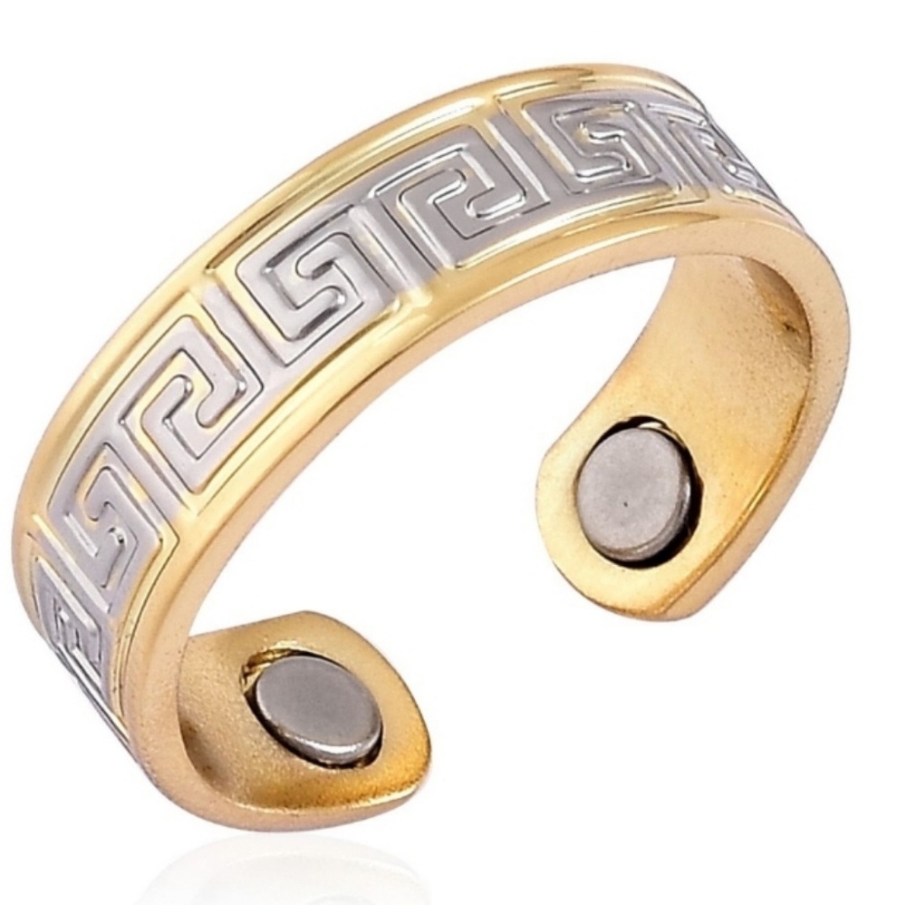 🍒Nwt  Pain Reducing Magnet Tribal Ring 8